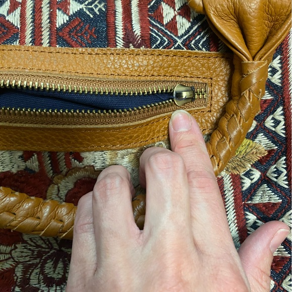 Johnny Was Floral Tapestry Weekender Bag with leather Accents - Picture 3 of 6